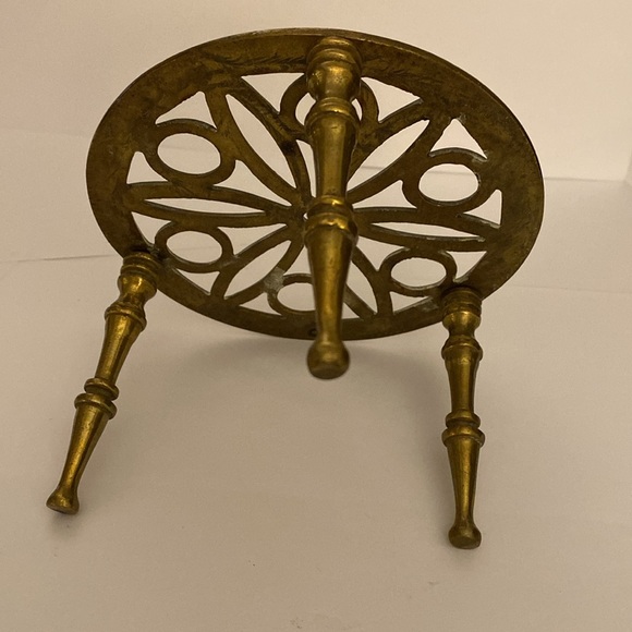 Antique Victorian Brass Trivet - Picture 3 of 5